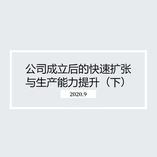 公司成立后的快速扩张与生产能力提升(下)
